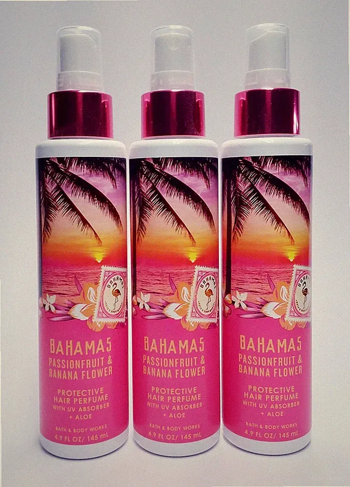 3 Bath & Body Works BAHAMAS PASSIONFRUIT BANANA FLOWER Protective Hair Perfume
