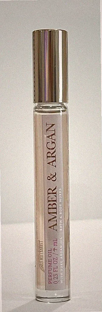 Bath & Body Works Amber & Argan Perfume Oil. 23 fl oz 7 ml Rollerball New