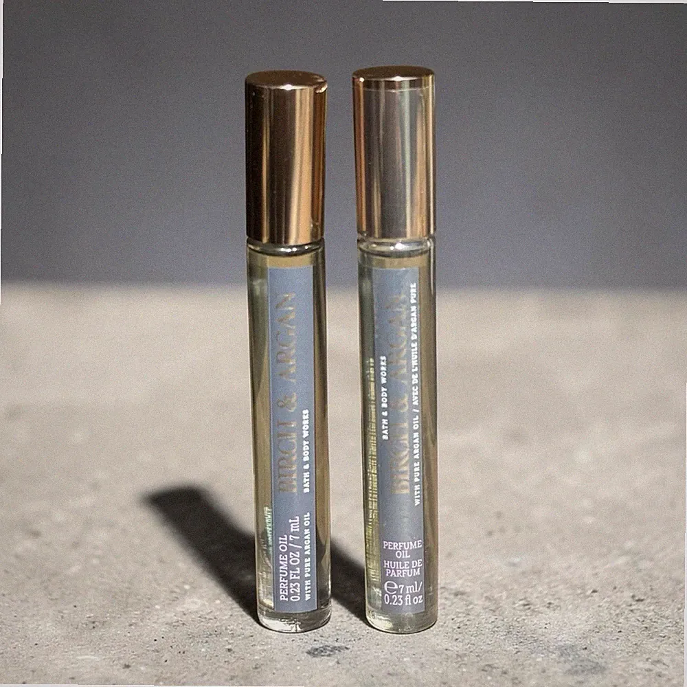 Bath & Body Works Birch & Argan Perfume Oil Rollerball 0.23 fl oz 2 Pack – Disc