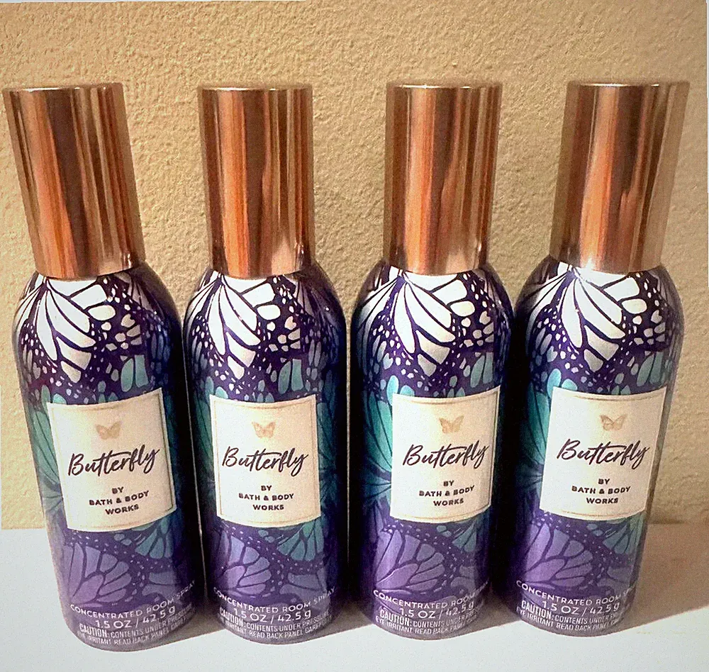 Bath & Body Works Butterfly Concentrated Room Perfume Fragrance Spray NEW 4X DEC