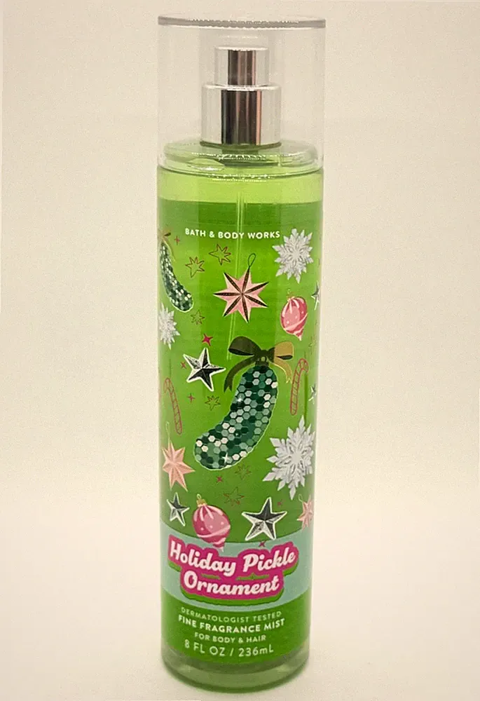 Bath & Body Works HOLIDAY PICKLE ORNAMENT Fine Fragrance Body & Hair Mist 8 oz