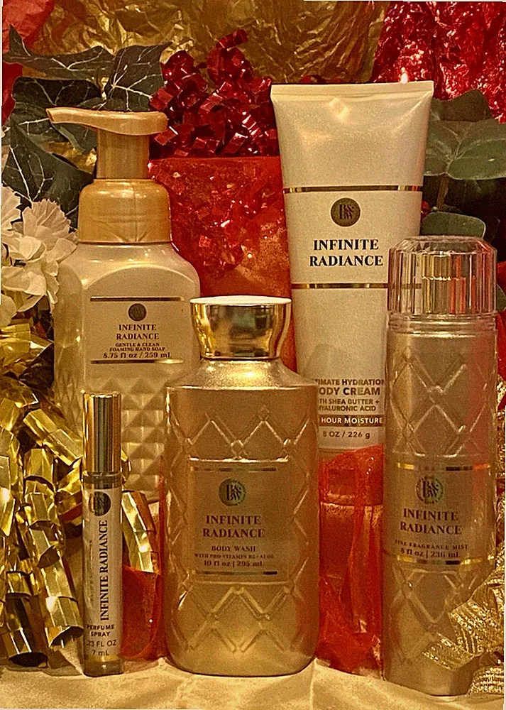 Bath & Body Works Infinite Radiance 5 Pc Body Care Gift SET w/Travel EDP New