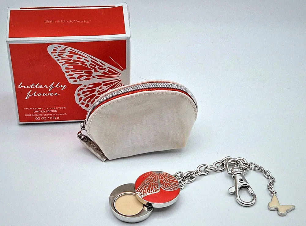 Limited Edition Bath & Body Works Perfume Butterfly Flower Solid Perfume Charm